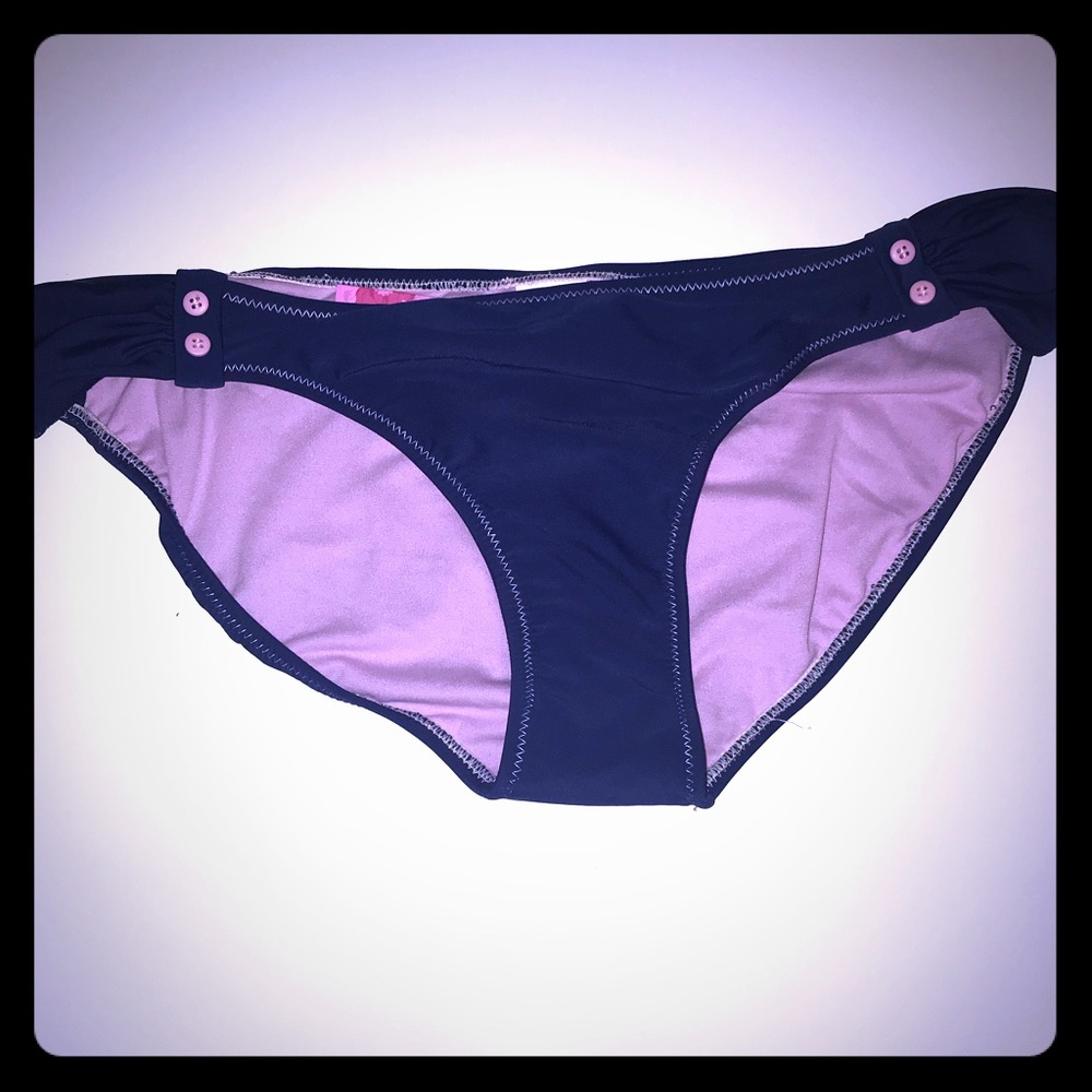 Navy and lilac bikini bottom- xhilaration- NWT